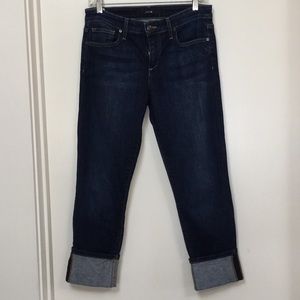 Cropped/Cuffed Blue Jeans